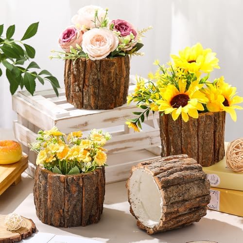 24 Pcs Wooden Vase for Centerpieces Wedding Flower, 4.7 Inch - Image 6