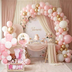 Wooden Baby Shower Crate Closet with Hanger Rack, Pink Bow Baby Gifts Basket with Balloon Accessories, DIY Babies Welcome Box for Pregnancy New Parent - Image 5