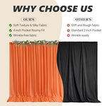 40ft x 10ft Orange Backdrop Curtains, Wrinkle-Free Sheer Chiffon Fabric Photo Backdrop Drapes for Wedding Arch Party Ceremony Stage Photography Decorations - Image 7