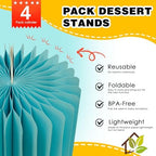 4 Pcs Foldable Buffet Risers - Cake Display Stand - Image 5