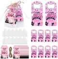 24 Sets Halloween Bottle Openers Baby Shower Party Favors, Pink Black Bottle Opener Keychain Set with Thank You Tags Organza Bags for A Little Boo Is Almost Due Party Guest Gifts Decor by CORNERLACE