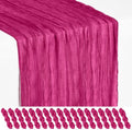 18 Pack Fuschia Cheesecloth Table Runner 17x108 Inches Boho Home Decor by Showgeous