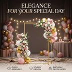 Metal Wedding Arch Backdrop Stand 6.6x3.3 FT Gold Square Balloon Arch Frame for Wedding, Birthday Party, Baby Shower Ceremony Decoration - Image 4