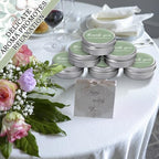 MTLEE 50 Pcs Sage Green Wedding Thank You Candles Gifts for Guests, Bridal Shower Baby Shower Favors, 1 oz Mini Lavender Scented Soy Wax Candles Tin Bulk for Birthday Aromatherapy Party Favors - Image 5