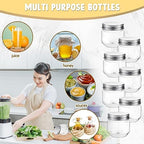 Tanlade 60 Pcs 3 oz Clear Plastic Mini Mason Jars with Lids, Silver - Image 5