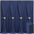 8 Panels Navy Blue Backdrop Curtain for Parties Wedding Wrinkle Free 40ft x 10ft Backdrop Drapes Panels for Baby Shower Gender Reveal Birthday Photo Photography Polyester Fabric Background Decoration by Suppromo