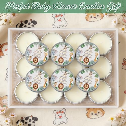 24Pcs Jungle Animal Baby Shower Party Candles for Gender Reveal - Image 5
