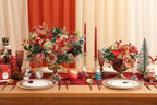 Artificial Christmas Flowers Set with Poinsettia, Fake Roses, Greenery Leaves & Stems for DIY Christmas Decor - Wreath, Tree Ornaments, Wedding Bouquets, Centerpieces, Home Floral Arrangement - Image 3
