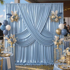 20ftx10ft Dusty Blue Sequin Backdrop Curtain for Wedding Parties by LeegleriTableSkirt