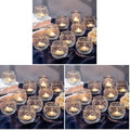 DARJEN Clear Votive Candle Holders Set of 24- Round Glass Candle Holders Bulk for Tea Light Candle, Diamond Texture Candle Votives for Wedding Centerpiece, Living Room & Home Table Decor (Pack of 3) by DARJEN