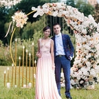 7.2FT Circle Balloon Arch Stand for Floor Round Arch Backdrop Stand for Parties Flower Balloon Arch Frame Kit Flower Gold Metal Arches Backdrop for Birthday Party Wedding Christmas Decorations - Image 6