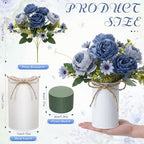 Domensi 6 Sets Wedding Floral Centerpiece for Table Decor, Foggy Blue - Image 2