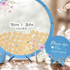 Wedding Guest Book Alternative Drop Box Frame Sage Green Eucalyptus Heart - Image 4