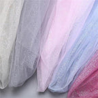 Christmas Glitter Tulle Rolls, Glitter Sparkling Tulle Fabric Netting Fabric Shimmer Color for Skirt Sewing DIY Crafts, Wedding, Baby Shower, Birthday, Gift Packaging, 63" x 5.46 Yards - Image 5