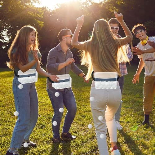 Vinsot 6 Sets Baby Shower Games Twerking Shaking Balls with Belts,White - Image 6