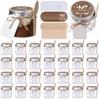 Hoolerry 50 Set Hot Chocolate Jars with Lids 3.4 oz Small Jars Party Favors by Hoolerry
