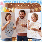 Outus 3 Sets Feed Me Baby Shower Games for Large Groups, Baby Clothes, Kt Boards, Blindfolds, 60 Adhesive Tape, Funny Hilarious Gender Reveal Activity for Guests Party Supplies (Classic) - Image 7