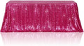 Poise3EHome Hot Pink Sequin Tablecloth 90×156 Inch Rectangle Sparkly Fabric Table Cloth for Baby Shower Birthday Party Wedding Christmas Holiday Decoration by Poise3EHome