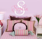 Personalized Custom Name Wall Decals, Baby Wall Stickers, 34" W x 29" H, Girl Name Wall Decal, Wall Decor, Nursery Wall Decals, Bedroom Decor, PLUS FREE HELLO DOOR DECAL by DecorDesignsDecals