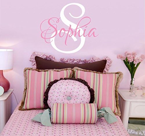 Personalized Custom Name Wall Decals, Baby Wall Stickers, 34" W x 29" H, Girl Name Wall Decal, Wall Decor, Nursery Wall Decals, Bedroom Decor, PLUS FREE HELLO DOOR DECAL by DecorDesignsDecals