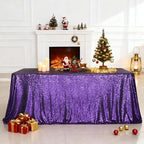 SquarePie Sequin Tablecloth 60x120 Inch Purple for Wedding Halloween Party - Image 3