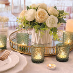 Lanttu 36 Pcs Green Votive Candle Holder 2.2ʺ*2.6ʺ Tealight Candle Holders - Image 6