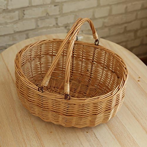 Wicker Picnic Baskets with Handles.Kingwillow. (Natural) - Image 4