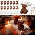 Threlaco 30 Sets Large Bear Candle Baby Shower Party Favor, Brown Series by Threlaco
