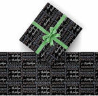 AOFUN Personalized Gift Funny Christmas Wrapping Paper Funny Christmas Wrapping Paper With Name Logo Cool Wrapping Paper Custom Gift Wrapping Paper 5 Rolls 58" x 23" - Image 2