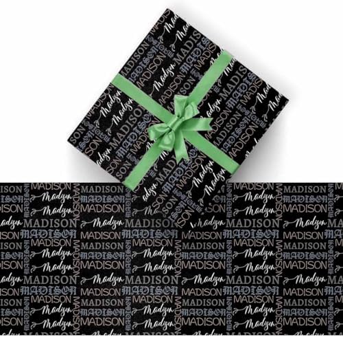 AOFUN Personalized Gift Funny Christmas Wrapping Paper Funny Christmas Wrapping Paper With Name Logo Cool Wrapping Paper Custom Gift Wrapping Paper 5 Rolls 58" x 23" - Image 2