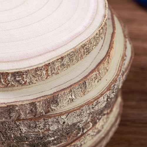 10 Pcs Natural Paulownia Wood Slices 12-13 Inches, for Centerpieces Table Decorations,Unfinished Rounds Wood for Crafts, - Image 3