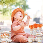 Dandat 350 Pcs Baby Shower Set, Little Cutie, Orange - Image 2