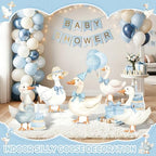 5Pcs Silly Goose Baby Shower Decorations, Blue Large Goose Cardboard Cutout Standup, Geese Birthday Party Sign for Photo Booth Props Backdrop Garden Entrance Decor Cartoon Party Supplies - Image 2