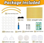8.2FT & 6FT Balloon Arch Kit, Half Arch Balloon Stands for Floor, Gold - Image 3