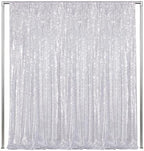 Silver Backdrop Curtains 2 Pieces 5FTx10FT Sequin Backdrop Decor for Party Wedding Christmas Background by SoarDream