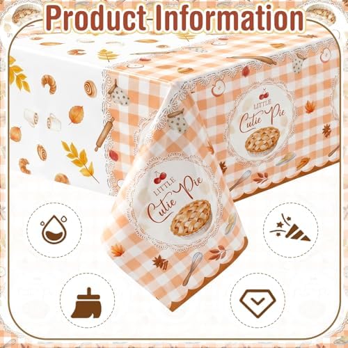 Gejoy 134 Pcs Cutie Pie Baby Shower Decoration Set Fall Baby Shower Decor - Image 3