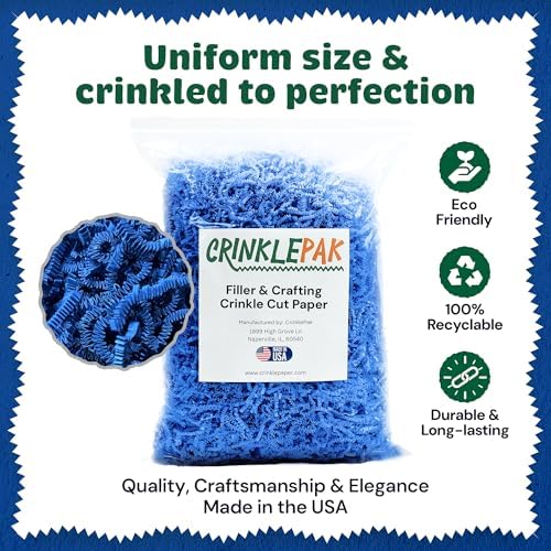 10LB Blue Crinkle Paper Filler USA Made - Image 4