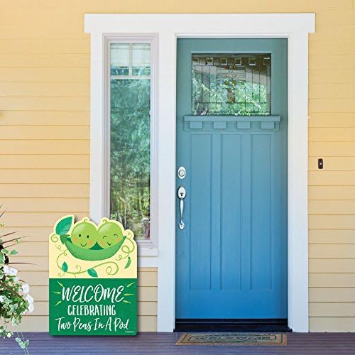 Big Dot of Happiness Double the Fun - Twins Two Peas in a Pod - Party Decorations - Baby Shower or First Birthday Party Welcome Yard Sign - Image 4