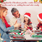 Pickmesh 400 Pcs Christmas Peppermint Candy Paper Plates Napkins Serve 50 - Image 5