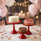 3Pcs Metal Cake Stand Set 8/10/12 Inch Red Dessert Display Stand - Image 3