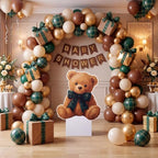 4ft Tartan Plaid Teddy Bear Cardboard Cutout Stand up Tartan Plaid Baby Shower Decorations Life Size Teddy Bear Photo Booth Prop Bears Backdrop Standee for Birthday Gender Reveal Nursery - Image 5