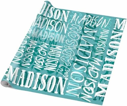 AOFUN Custom Name Text Funny Christmas Birthday Gift Designer Wrapping Paper - 5 Rolls, 58" x 23" Each - Image 5