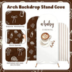 3 Pcs (4/5/6 Ft) A Baby is Brewing Baby Shower Decoration A Baby Brewing Arch Backdrop Cover Brown Coffee Bean Theme Backdrop for Gender Reveal Birthday - Image 3