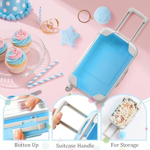 LemonRoad 36 Pcs Clear Mini Suitcase Party Favor Box, Pink，blue - Image 3