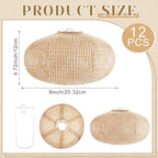 Hortsun 12 Pcs Print Burlap Oval Paper Lanterns Boho Chinese Paper Lanterns Decorative Farmhouse Classroom Decor Home Sweet Classroom Birthday Party Ceremonial Event (8 Inch) - Image 2