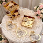 Gold Heart Magnet Wedding Favor, Set of 50, Elegant Party Favors for Attendee - Image 3