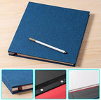 Large Photo Album Self Adhesive 4x6 8x10 10x12 13"x12.8" Magnetic Scrapbook Album 12.6"x11" Inch 60 Sticky Pages Linen Cover DIY Photo Album with A Metallic Pen and DIY Stickers(Blue) - Image 6