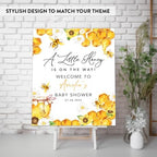 Andaz Press 16x20-Inch Personalized Welcome Baby Shower Sign, Custom Bee Themed Decoration, Bumble Bee Baby Shower Sign - Image 3