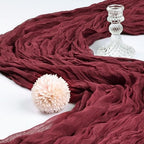 12 Pack 10Ft Burgundy Cheesecloth Table Runner 23 x 120 Inch - Image 3