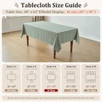 Sage Green Rectangle Tablecloth, 60 x 90 Inch Linen Textured Table Cover - Image 5